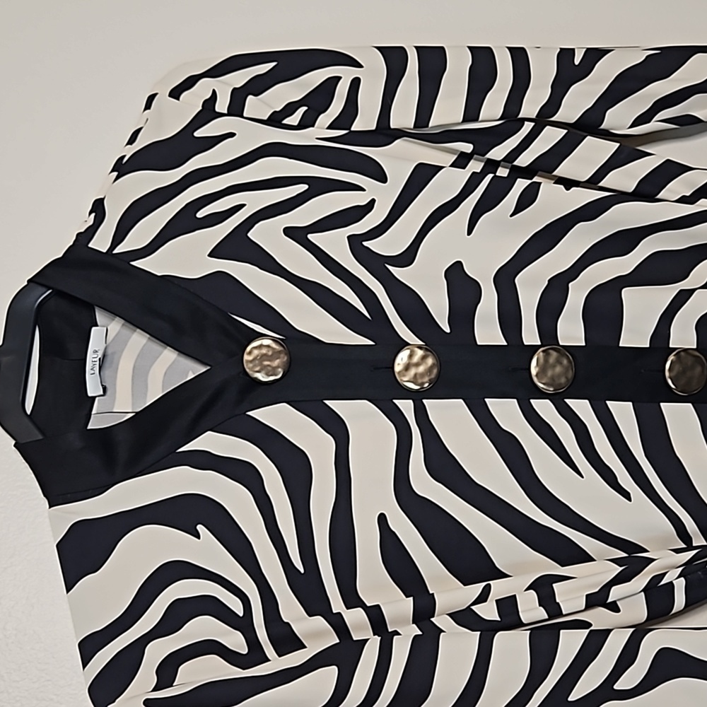 Layeur Zebra Print Maxi Dress Size 4 US FR 36 - Picture 5 of 13